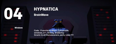 Screenshot of "HYPNATICA" by BrainWave