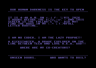 Screenshot of "Lazy Prophet" by Rub